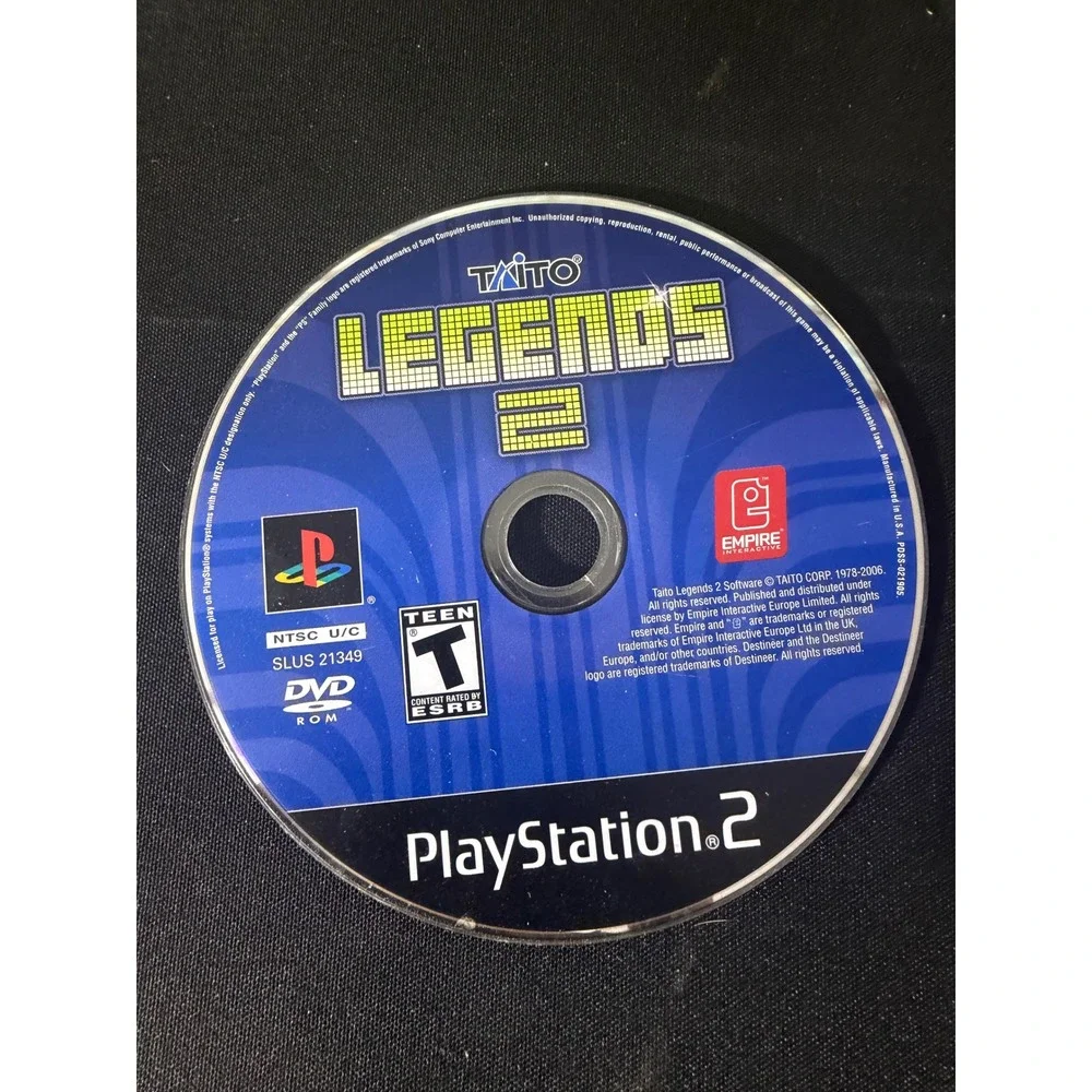 Taito Legends 2 PS2 Disc‎ Only Blue EUC Arcade Classics Compilation SLUS 21349